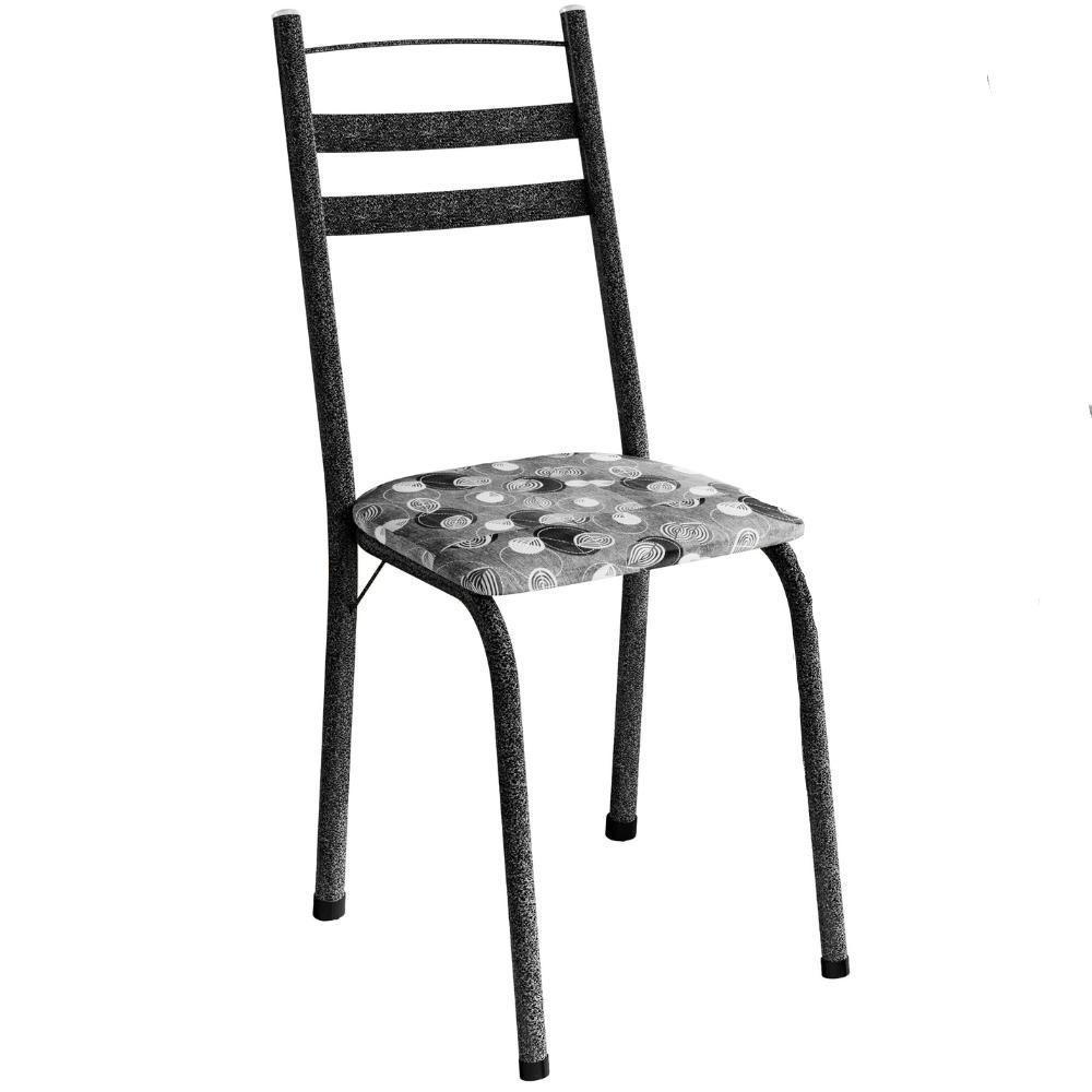 Cadeira Tubular America 061 Cromo Preto Assento Pará Artef Pará - 1