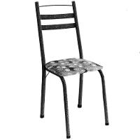 Cadeira Tubular America 061 Cromo Preto Assento Pará Artef Pará - 1