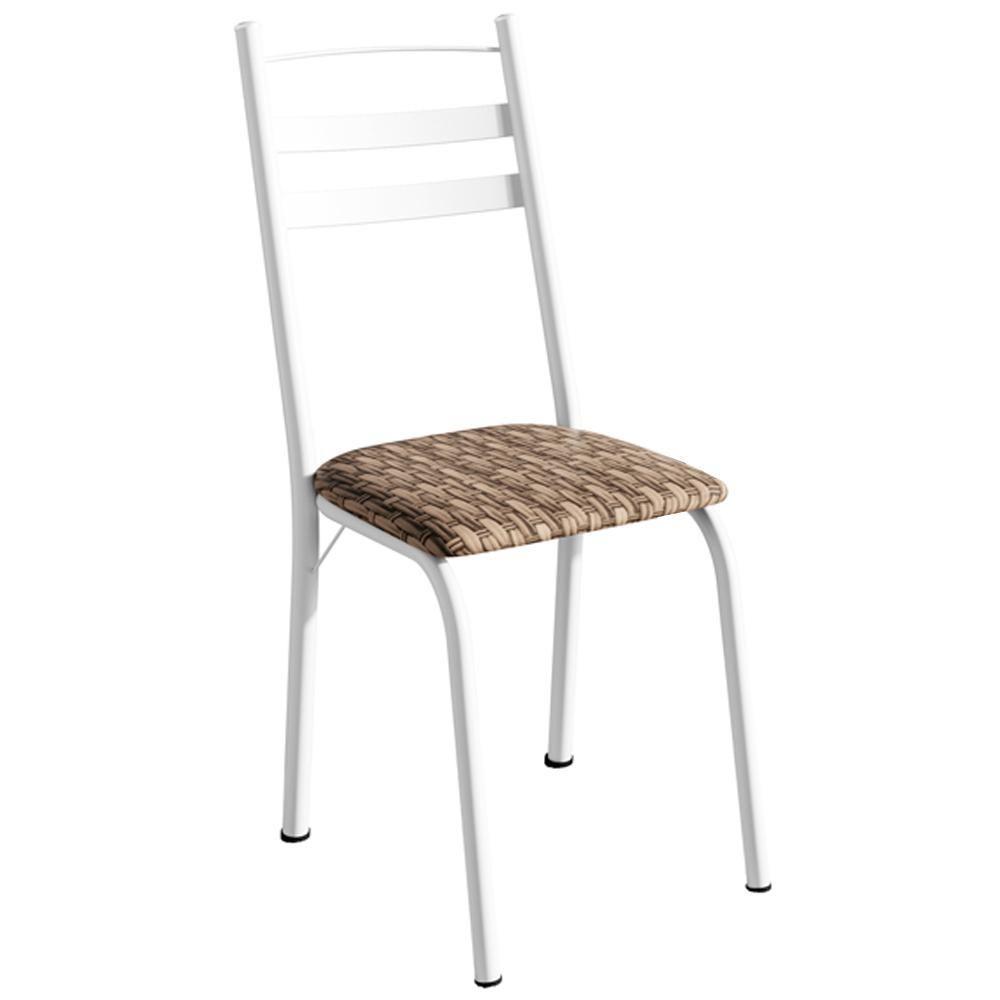 Cadeira Tubular America 061 Branco Assento Rattan Artef Rattan - 1