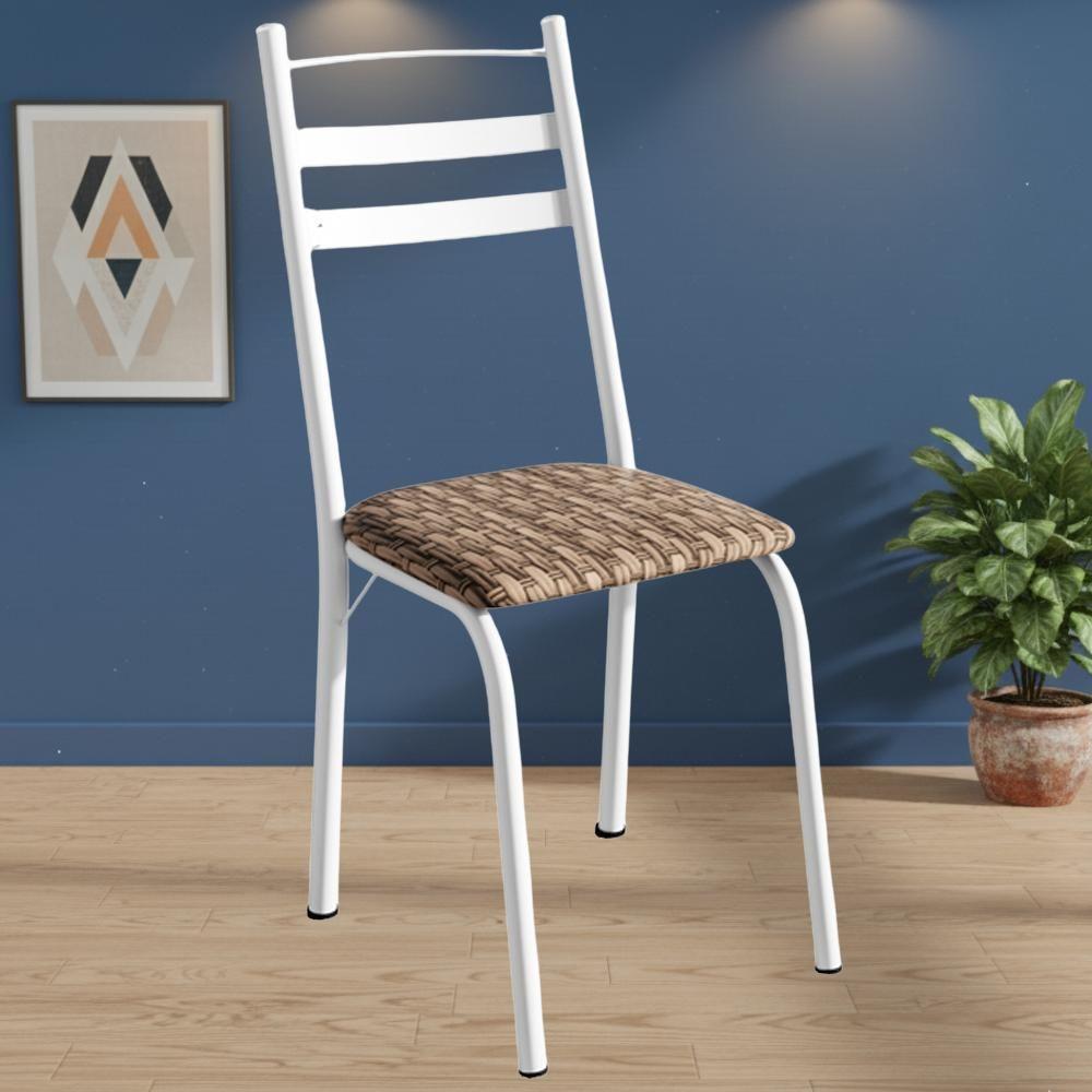Cadeira Tubular America 061 Branco Assento Rattan Artef Rattan - 2