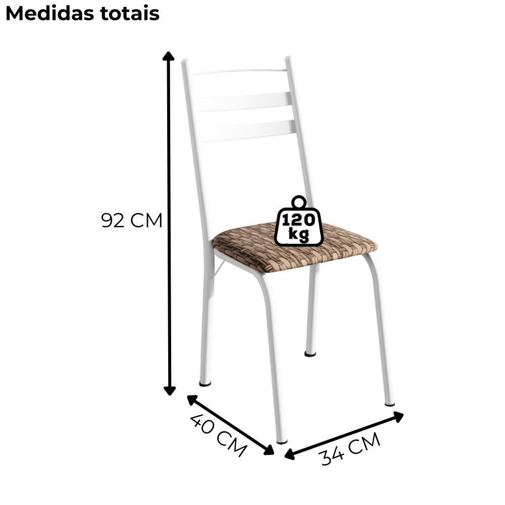 Cadeira Tubular America 061 Branco Assento Rattan Artef Rattan - 3