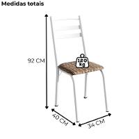 Cadeira Tubular America 061 Branco Assento Rattan Artef Rattan - 3