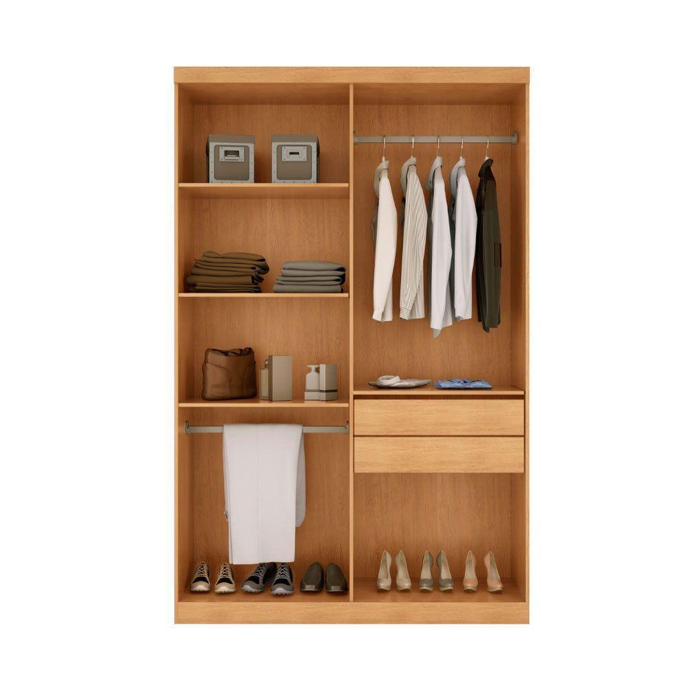 Guarda Roupa Solteiro Dunas Mdf 4 Portas E 2 Gavetas Moderna Naturalle - 3