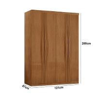 Guarda Roupa Solteiro Dunas Mdf 4 Portas E 2 Gavetas Moderna Naturalle