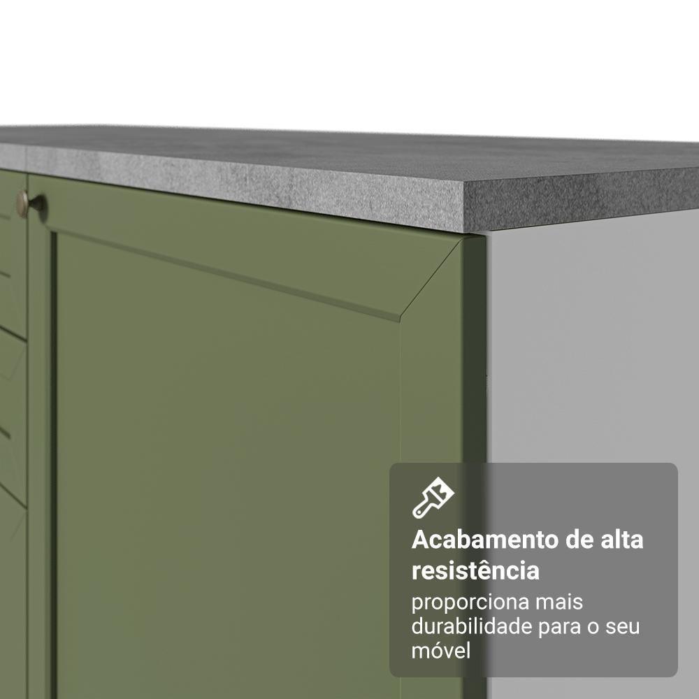 Rack Para Tv Até 70 Polegadas 160cm 4 Gavetas Vik Madesa 04 Branco-verde - 8