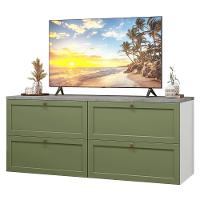 Rack Para Tv Até 70 Polegadas 160cm 4 Gavetas Vik Madesa 04 Branco-verde - 2
