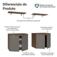 Rack Para Tv Até 70 Polegadas + Prateleiras 160cmVik Madesa 05 Rustic-cinza