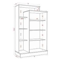 Guarda Roupa Casal Porto 8 Portas 4 Gavetas E Armário Multiuso Florença Branco Brilho – Aramóveis - 7