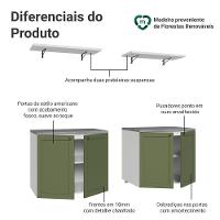 Rack Para Tv Até 70 Polegadas + Prateleiras 160cm Vik Madesa 05 Branco-verde