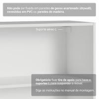 Rack Para Tv Até 70 Polegadas + Prateleiras 160cm Vik Madesa 05 Branco-verde - 9