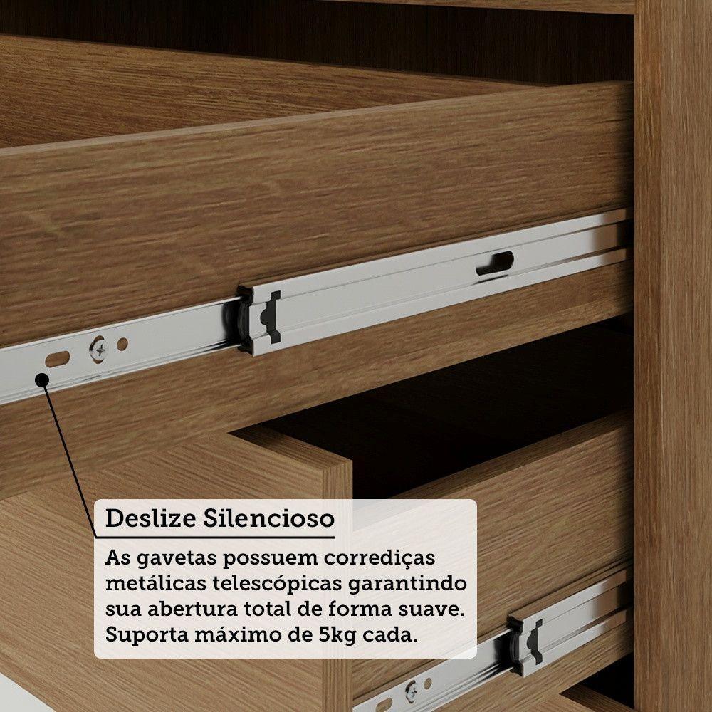 Quarto 7 Portas 5 Gavetas Cab Cs Paris Master Luciane Móveis Avelã Pf-avelã Pf - 6