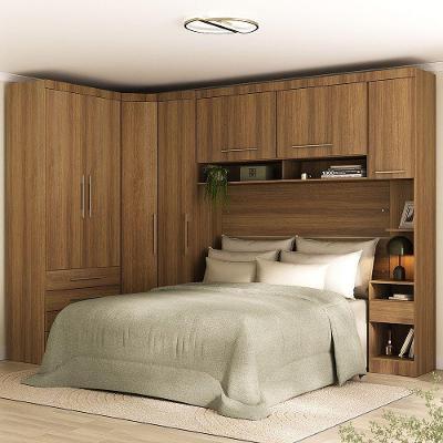 Quarto 7 Portas 5 Gavetas Cab Cs Paris Master Luciane Móveis Avelã Pf-avelã Pf