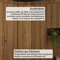 Quarto 7 Portas 5 Gavetas Cab Cs Paris Master Luciane Móveis Avelã Pf-avelã Pf