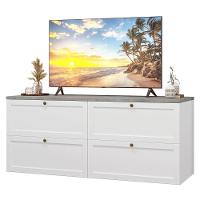 Rack Para Tv Até 70 Polegadas 160cm 4 Gavetas Vik Madesa 04 Branco - 2