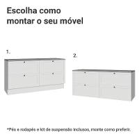 Rack Para Tv Até 70 Polegadas 160cm 4 Gavetas Vik Madesa 04 Branco - 5