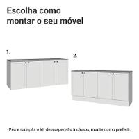 Rack Para Tv Até 70 Polegadas + Prateleiras 160cm Vik Madesa 05 Branco - 5