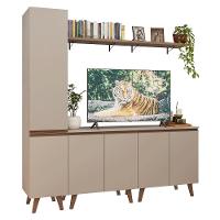 Rack Para Tv Até 70 Polegadas + Prateleira 200cm Nice Madesa 02 Crema - 2