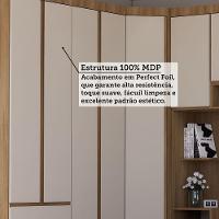 Quarto Casal Guarda Roupa Mesas De Cabeceira 495cm Veneza Avelã Pf-arenas Pf - 6