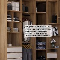 Quarto Casal Guarda Roupa Mesas De Cabeceira 495cm Veneza Avelã Pf-arenas Pf - 9