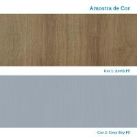 Quarto 8 Portas 6 Gavetas Cabeceira Qn Paris Luciane Móveis Avelã Pf-grey Sky Pf - 7