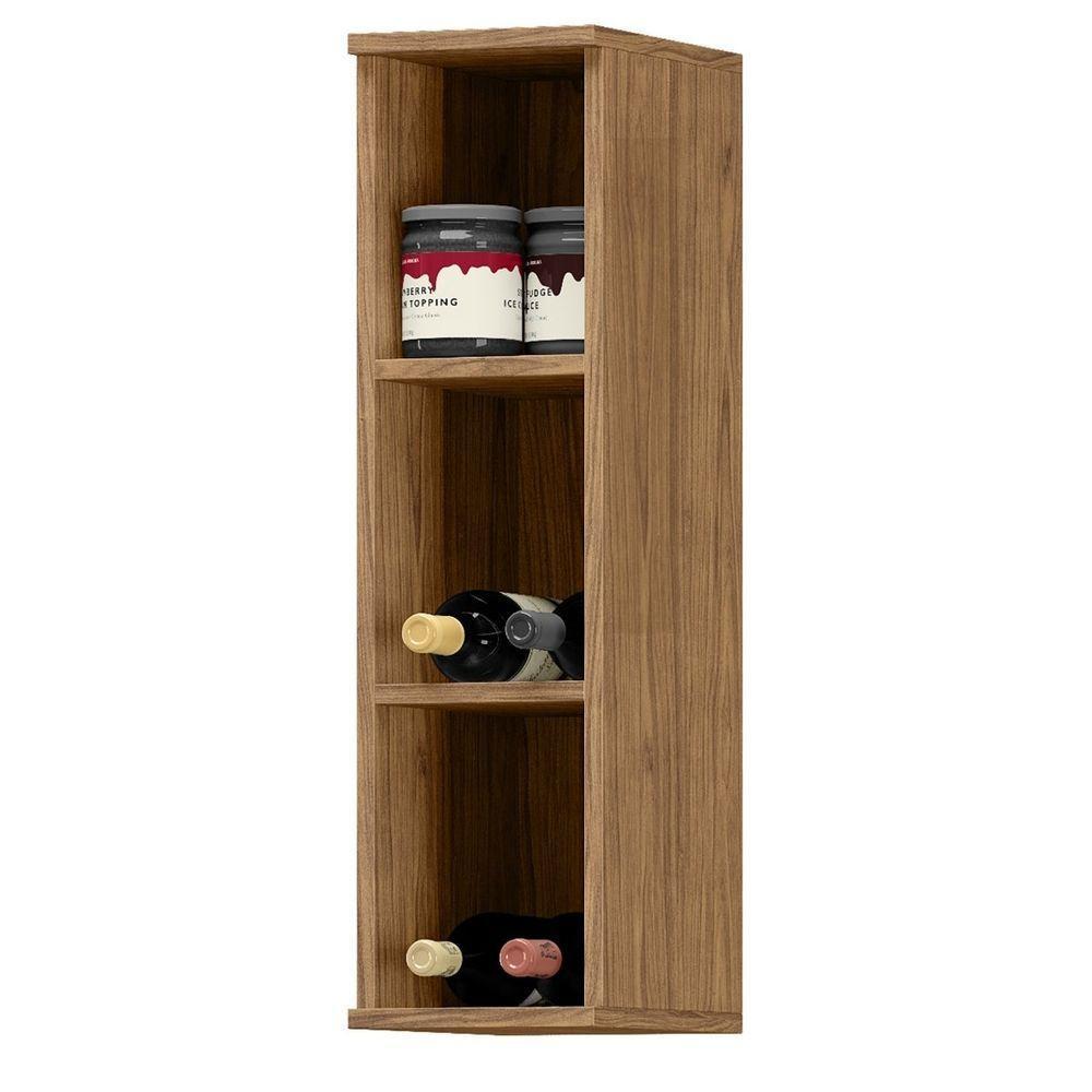 Módulo De Cozinha Aéreo Vertical 3 Nichos 20cm - Toscana Freijó - 4