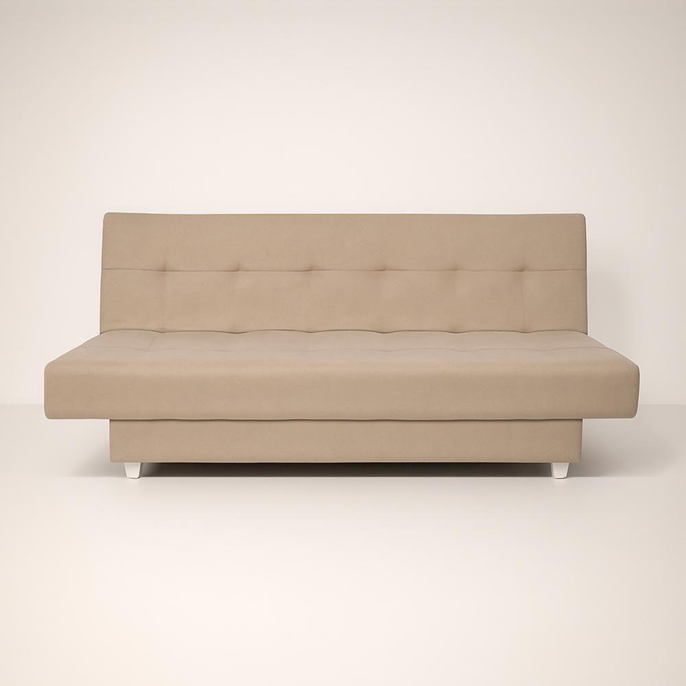 Sofá Cama 3 Lugares Xangai 1,94m Veludo Suede Bege - 3