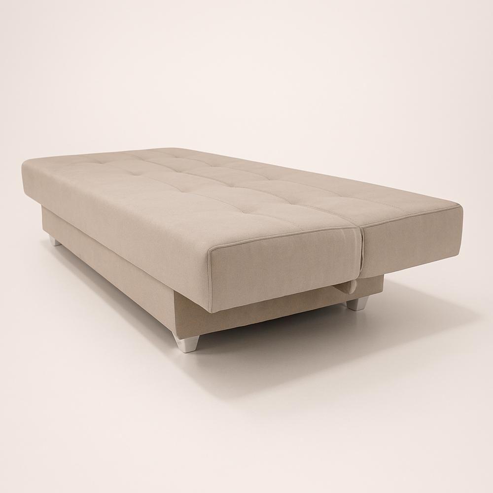 Sofá Cama 3 Lugares Xangai 1,94m Veludo Suede Bege - 5