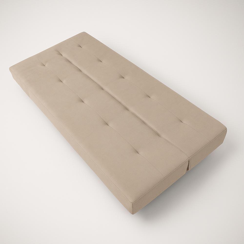 Sofá Cama 3 Lugares Xangai 1,94m Veludo Suede Bege - 6