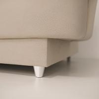 Sofá Cama 3 Lugares Xangai 1,94m Veludo Suede Bege