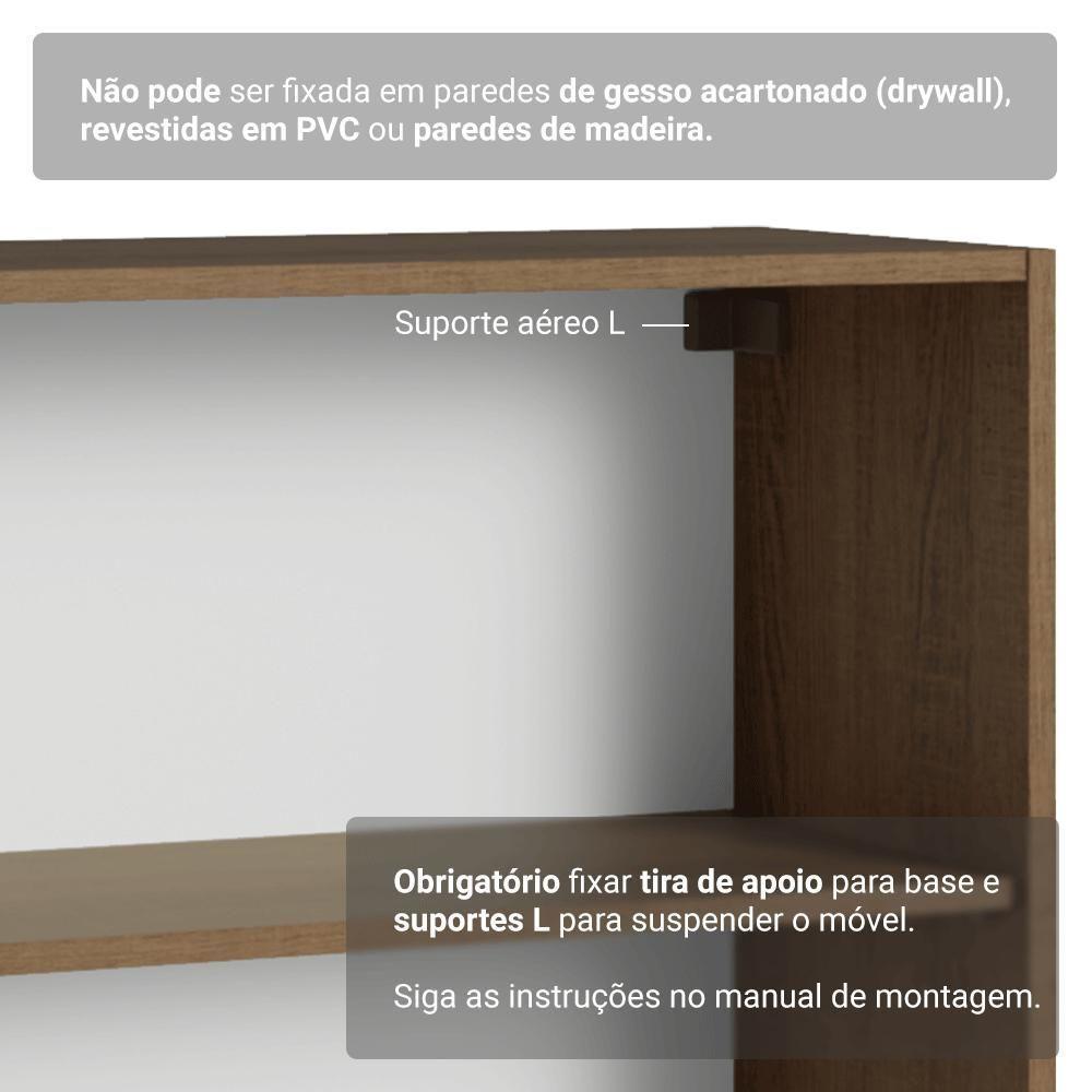Rack Para Tv Até 70 Polegadas 160cm 4 Gavetas Vik Madesa 04 Rustic-cinza - 9