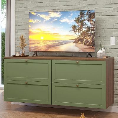 Rack Para Tv Até 70 Polegadas 160cm 4 Gavetas Vik Madesa 04 Rustic-verde