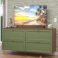 Rack Para Tv Até 70 Polegadas 160cm 4 Gavetas Vik Madesa 04 Rustic-verde - 1