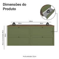 Rack Para Tv Até 70 Polegadas 160cm 4 Gavetas Vik Madesa 04 Rustic-verde - 3