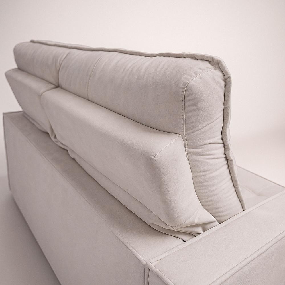 Sofá Retratil 2 Lugares 160m Luxemburgo Prata - 4