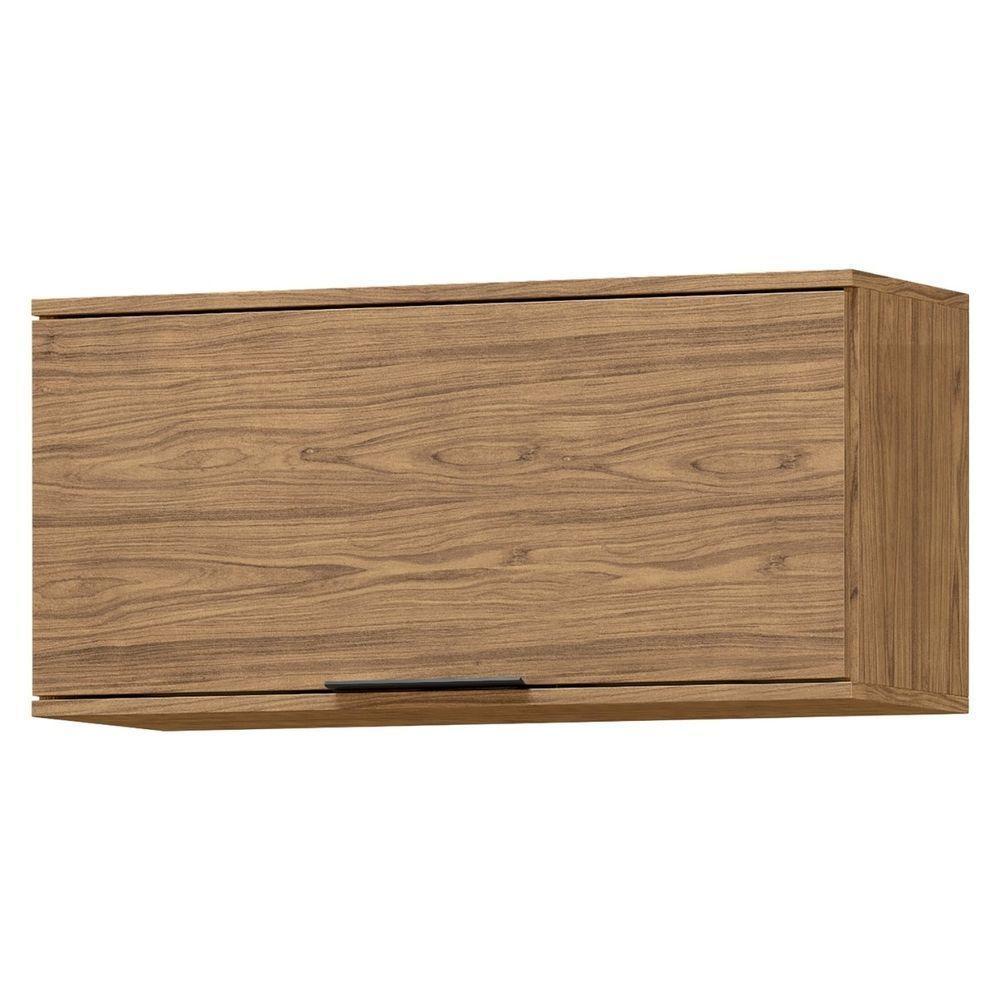 Módulo De Cozinha Armário Aéreo Porta Basculante 80cm - Toscana Freijó - 4