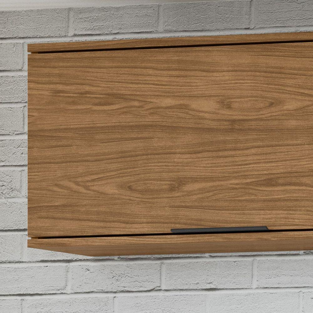 Módulo De Cozinha Armário Aéreo Porta Basculante 80cm - Toscana Freijó - 6