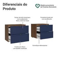 Rack Para Tv Até 70 Polegadas 160cm 4 Gavetas Vik Madesa 04 Rustic-azul