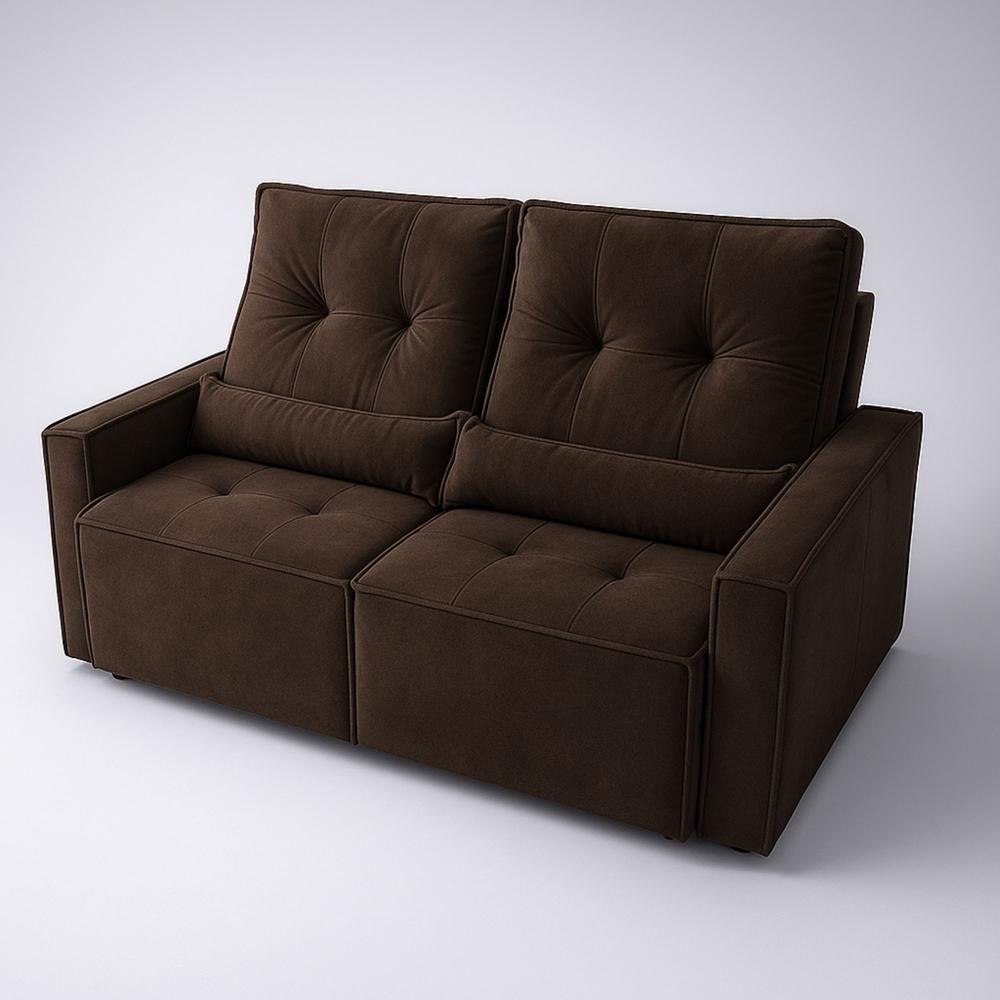 Sofá Retratil 2 Lugares 160m Luxemburgo Marrom - 2
