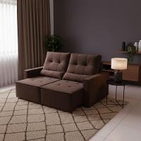 Sofá Retratil 2 Lugares 160m Luxemburgo Marrom - 1