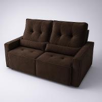 Sofá Retratil 2 Lugares 160m Luxemburgo Marrom - 2