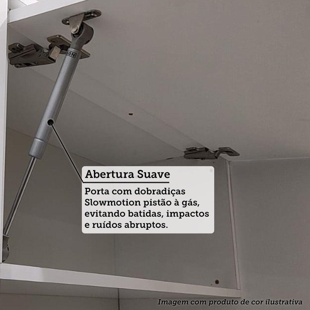 Quarto Solteiro Guarda Roupa Mesas De Cabeceira 263cm Veneza Avelã Pf-cinza Supremo Pf - 10