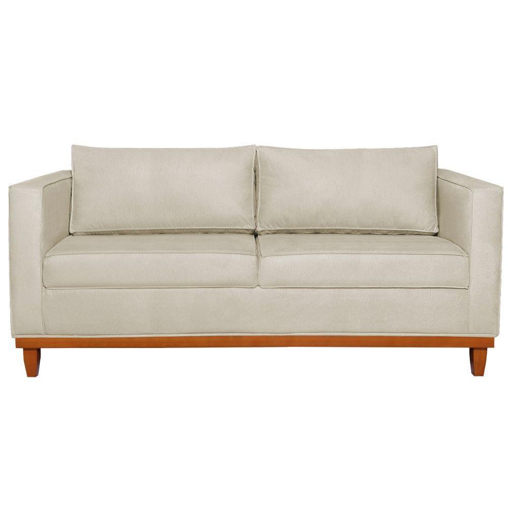 Kit Sofa 3 Lugares E 2 Poltronas Europa 180 Cm Bouclé - Amarena Móveis Bege - 8