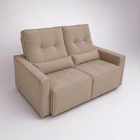 Sofá Retratil 2 Lugares 160m Luxemburgo Bege - 3