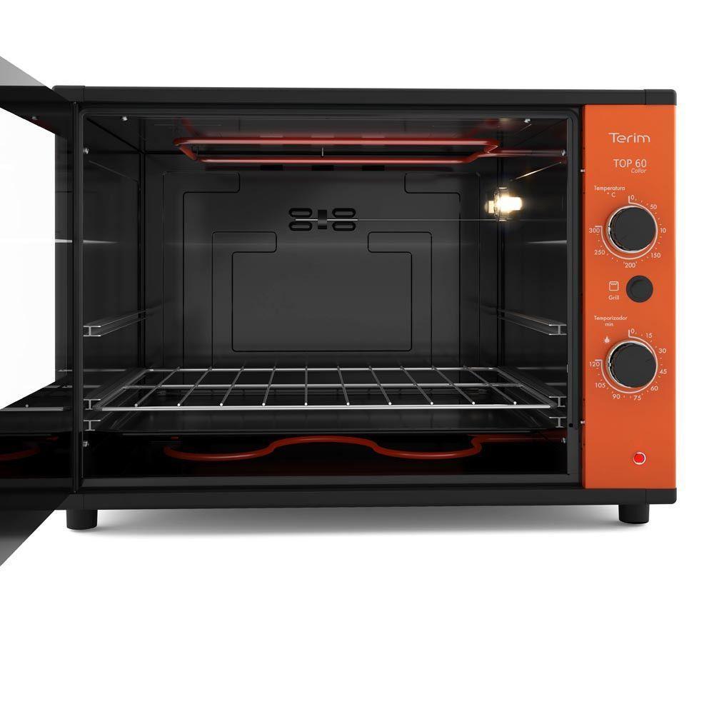 Forno Terim Elétrico Bancada Top 60 Collor 60l Laranja 110V - 5