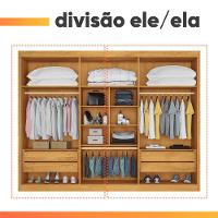 Guarda Roupas Casal 6 Portas 4 Gavetas 100% Mdf Chipre Madeirado/off White