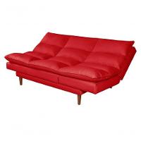 Sofá Cama Vancouver 3 Lugares Império Reclinável Casal Pés Madeira Suede Vermelho 373 - 6