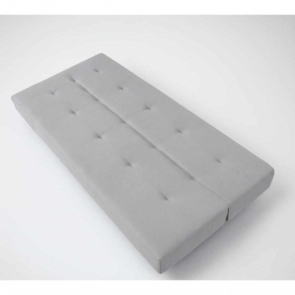 Sofá Cama 3 Lugares Xangai 1,94m Veludo Suede Prata - 4