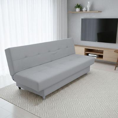 Sofá Cama 3 Lugares Xangai 1,94m Veludo Suede Prata