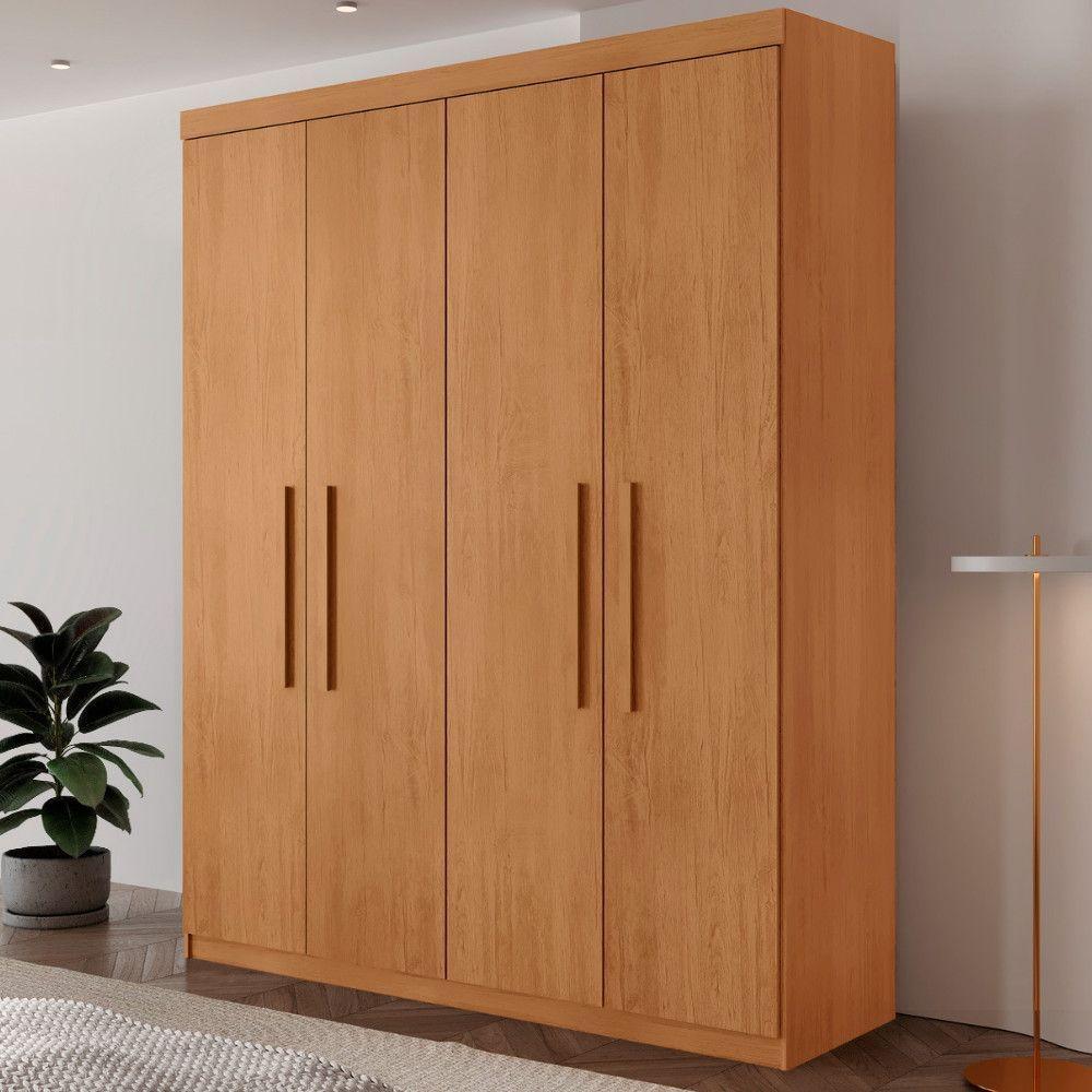 Guarda Roupa Solteiro Hera 4 Portas Rufato Naturalle - 2