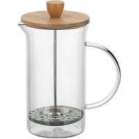 Balzac Cafeteira Francesa 22X9X9Cm 1L Borosilicato Transp Tampa Bambu - 1